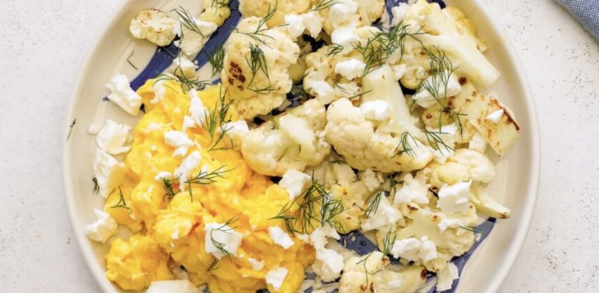 Summer recipes: scrambled eggs with cauliflower & feta