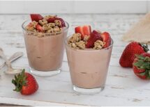 Summer recipes: strawberry chocolate protein yoghurt parfait